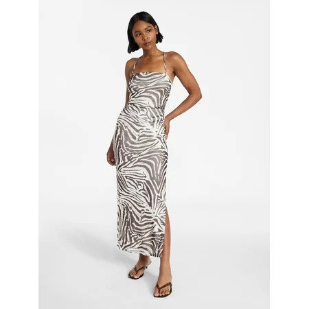 No Boundaries Maxi Slit Dress, Womens | Walmart (US)