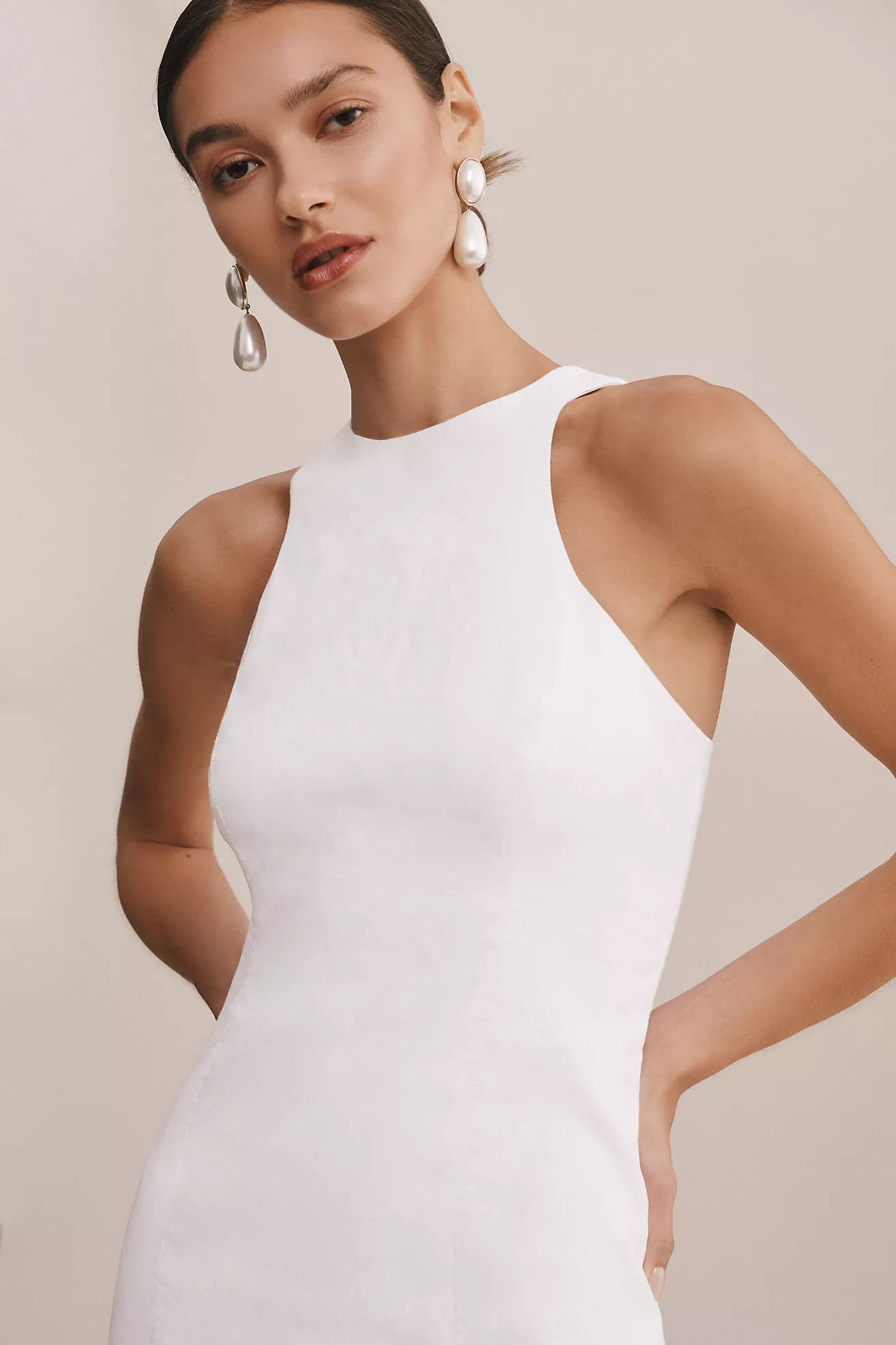 BHLDN Helena Sleeveless Seamed Mini Dress | Anthropologie (US)
