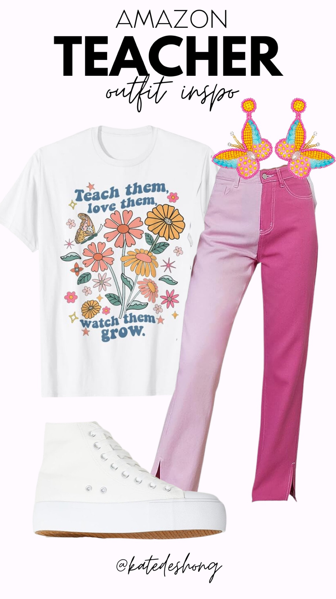 Teacher outfits. Work wear outfits. Casual work outfits. No jeans. No dresses. Work pants. Work blouses. Teacher T-shirt. Amazon finds. budget shopping. Teacher earrings. Back to school. Pencils. Graphic tee. Fun pants. Plaid pants. Cute headband. Teacher headband. Under $50. Teacher outfit inspo. Pinterest teacher. Kindergarten teacher. Overalls. Jumpsuits. 

#LTKBacktoSchool #LTKworkwear #LTKSeasonal