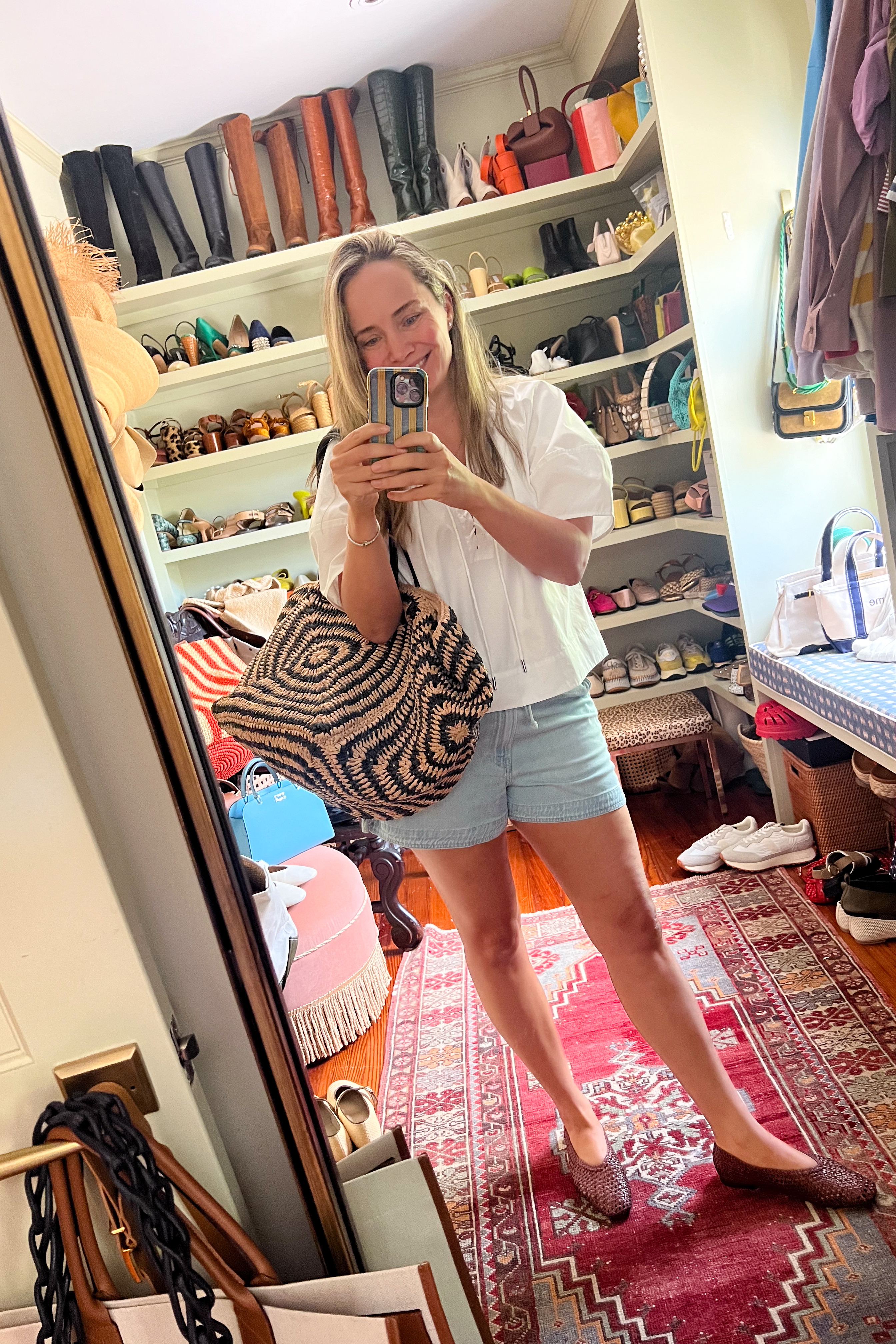 Favorite everyday basics from @madewell. This lace up top is a must and this bag fits everything! #madewell #madewellpartner #ad 

 #LTKOver40 #LTKSaleAlert #LTKFindsUnder100