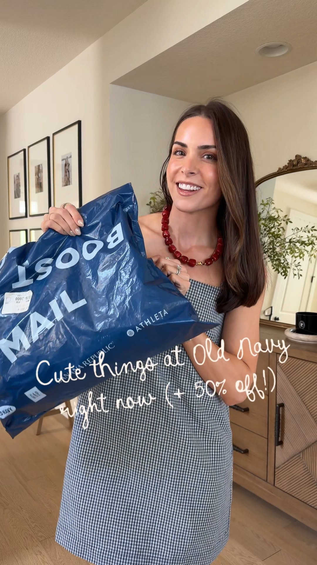 Old Navy MDW sale is huge! 50% off sitewide 🇺🇸 
Gingham mini dress: sized down 1 (XS) in regular length but tall would be best for me (5’7”) ￼
Stripe midi dress: sized down 1 (XS) wear with nude underwear 
Stripe tee: true to size (S) 
Baggy long jean shorts: these run big! In a 4 and a 0 would fit me best
Bounce fleece sweatshirt: true to size (S)
Bounce fleece shorts: tts (S) 
Flip flops: size up for half sizes 
Ballet flats: size down half / for half sizes

#LTKSaleAlert #LTKootd #LTKmomlife