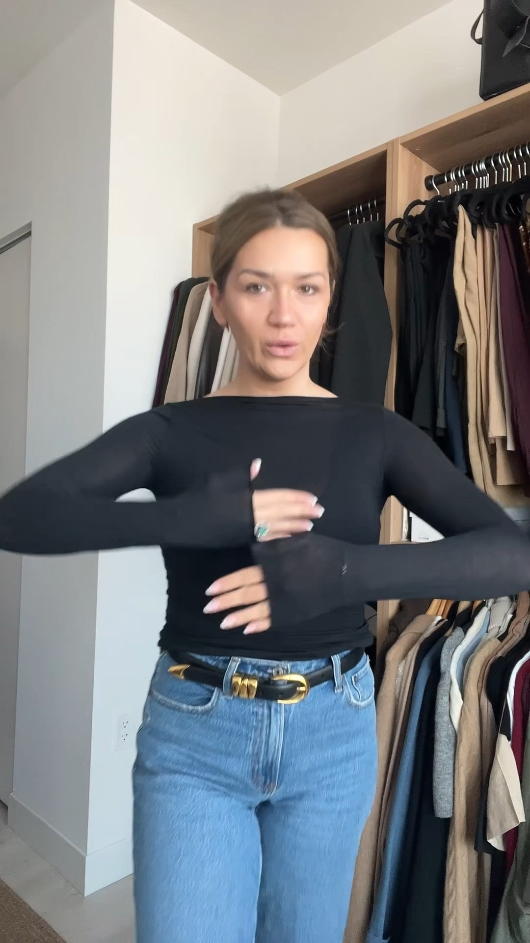 I’m so late to the game on these tops, but I genuinely have all three colors now because they are so good ✨✨✨✨ 

if you wanted to wear these to work you could absolutely wear something under that a little bit more full coverage than what I have on but I love themMmmmm

#LTKStyleTip #LTKSeasonal #LTKSaleAlert