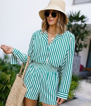 Splendid x Cella Jane Blog Striped Long Sleeve Button Down Shirt | Dillard's | Dillard's