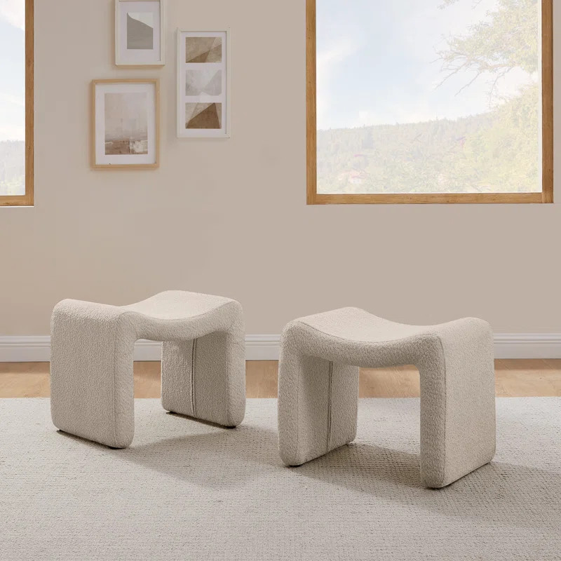 Hafizur 21.65'' Upholstered Ottoman Simple Chair (Set of 2) | Wayfair North America