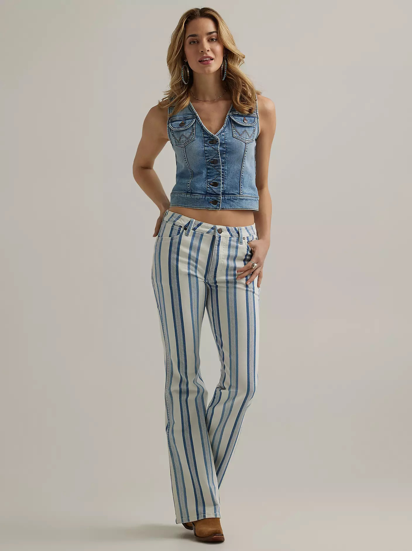 Women's Wrangler Western Denim Vest Shirt | Wrangler