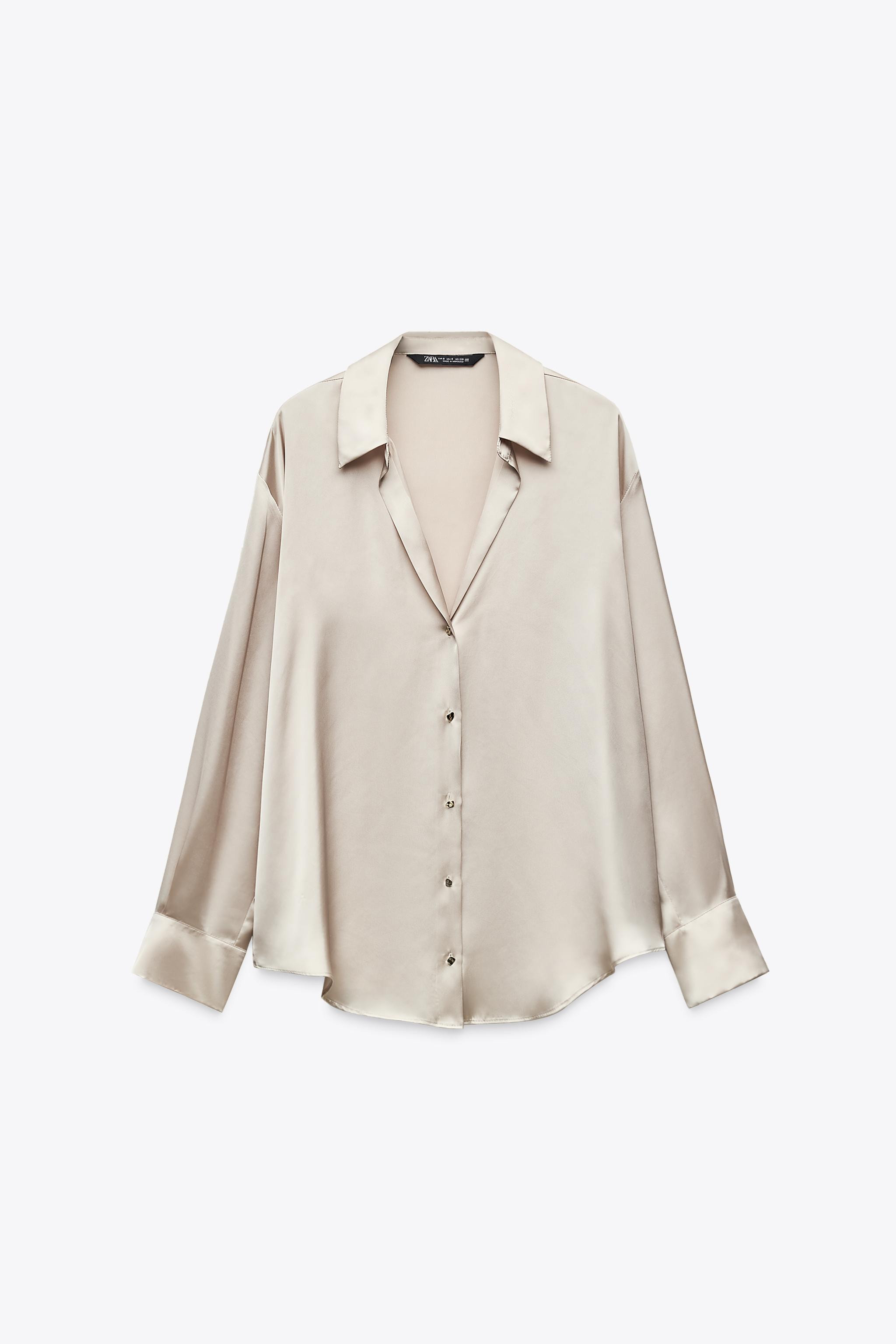 SATIN EFFECT BASIC SHIRT | Zara US