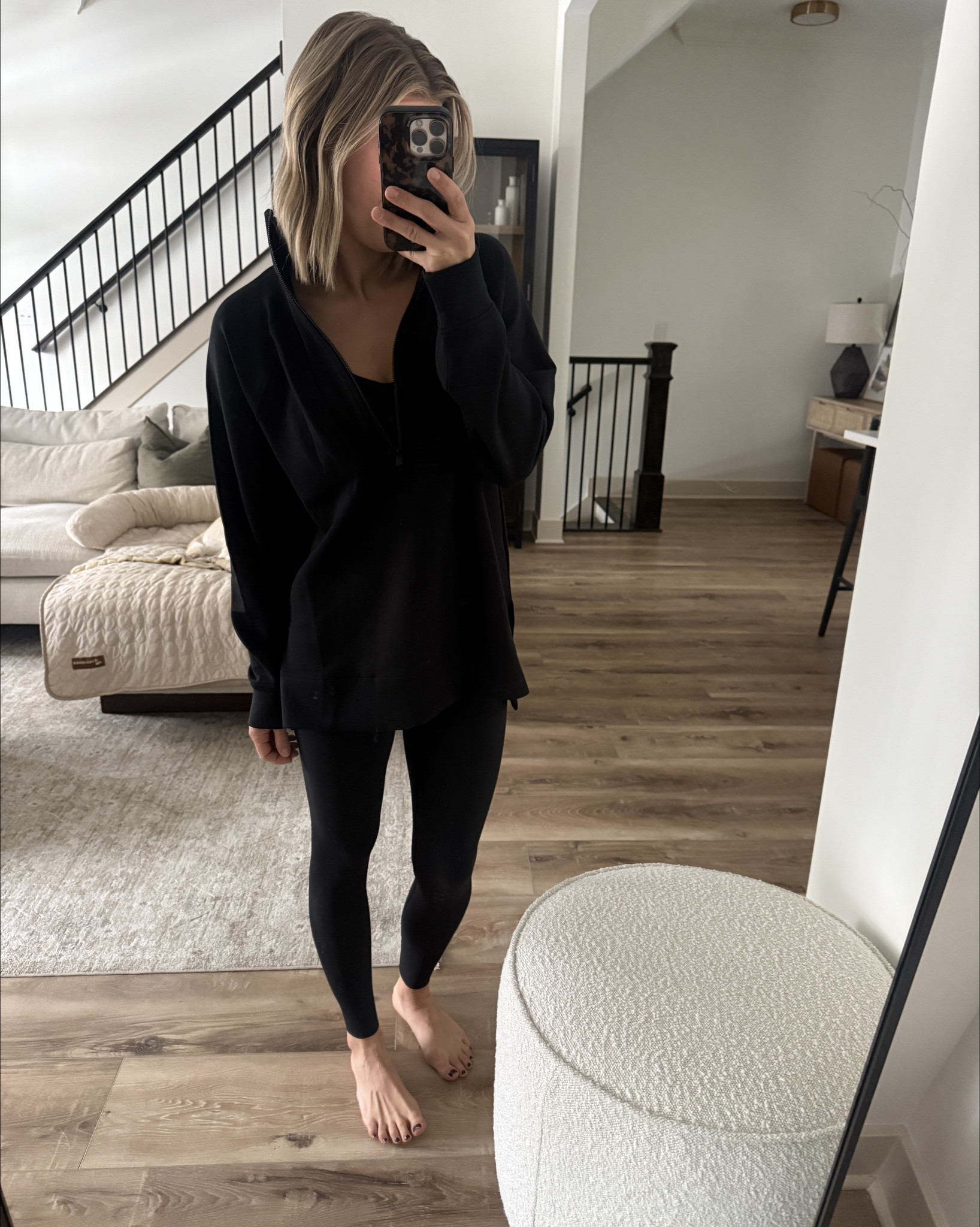 Wearing small leggings (full length), sports bra + tunic (Code: LAWXSPANX - first time customers only)

#LTKOver40 #LTKActive #LTKFindsUnder100