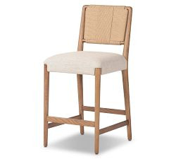 Eaton Upholstered Counter Stool | Pottery Barn (US)