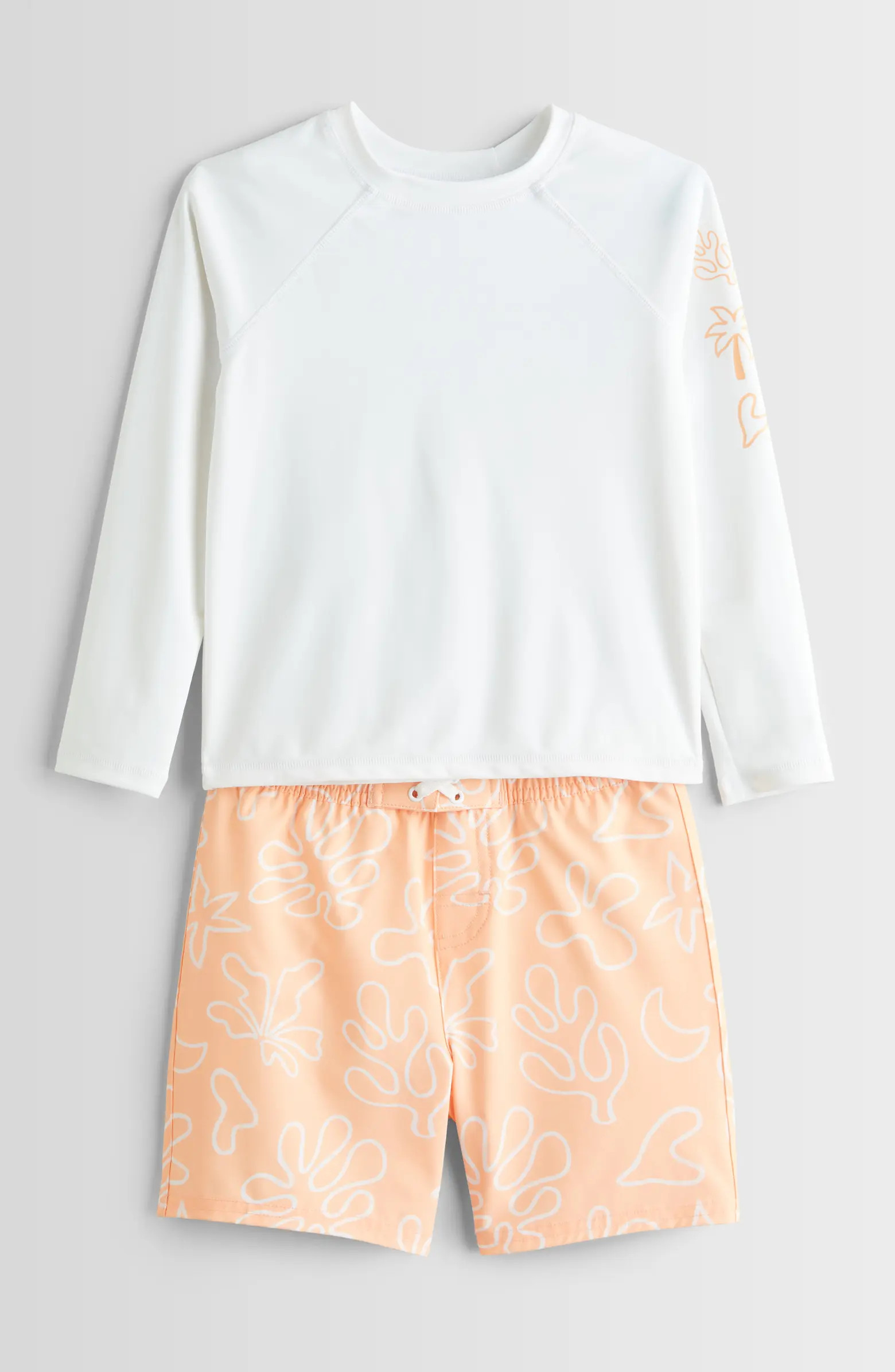 Tucker + Tate Kids' Long Sleeve Two-Piece Rashguard Swimsuit | Nordstrom | Nordstrom