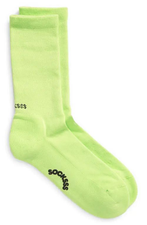 Socksss Gender Inclusive Solid Tennis Socks in Sour Apple at Nordstrom, Size Medium | Nordstrom