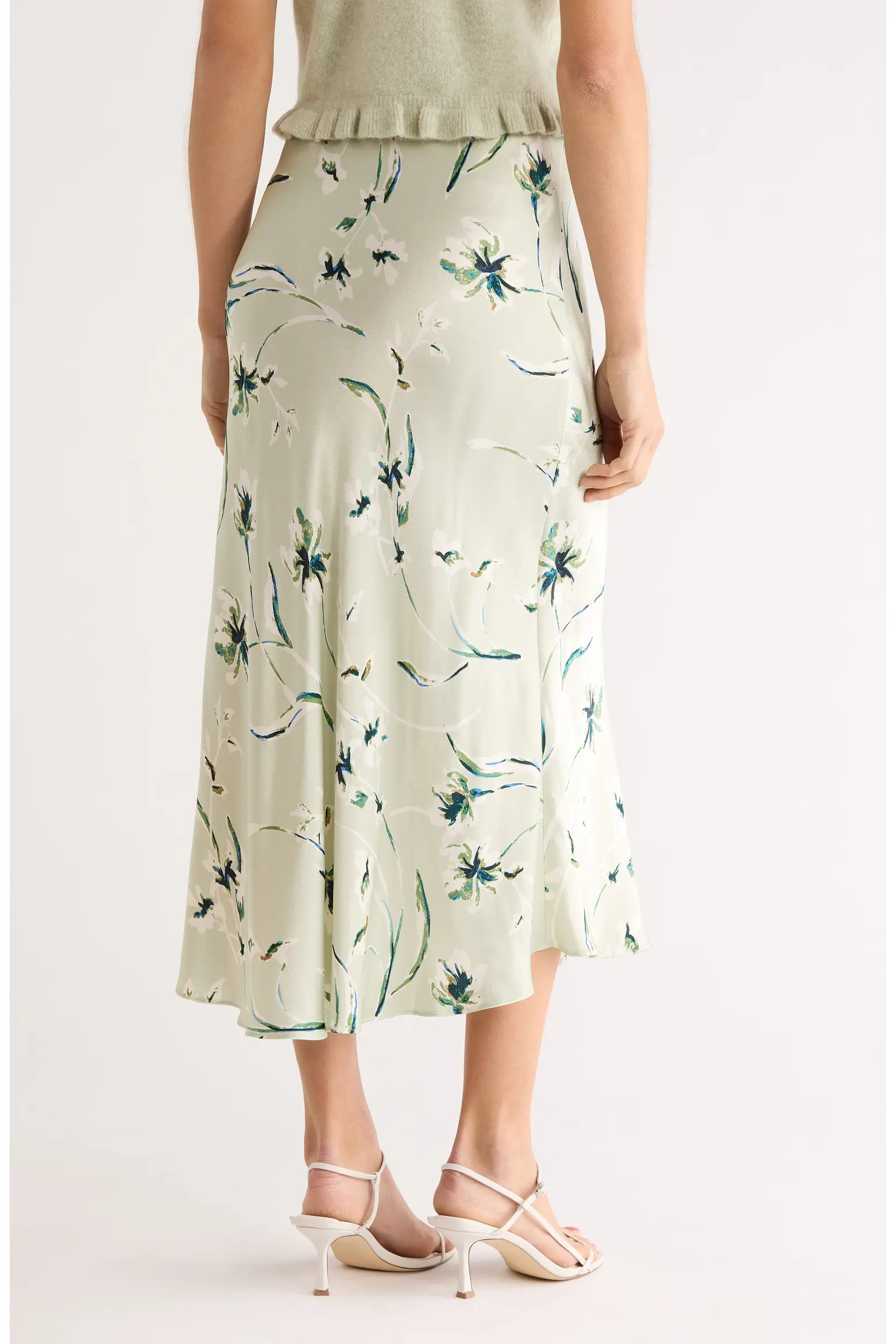 Anya Floral Satin Midi Skirt (Women) | Nordstrom | Nordstrom
