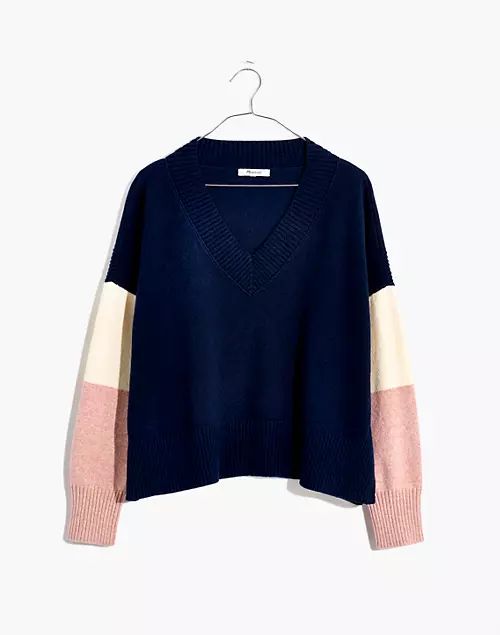 Colorblock Charleston V-Neck Pullover Sweater | Madewell