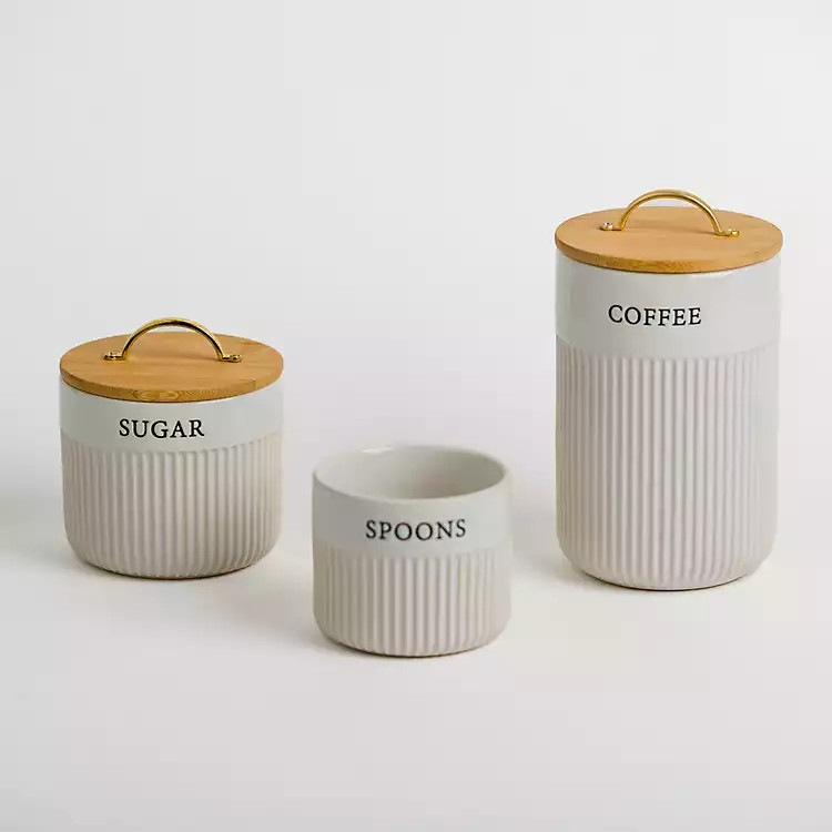 Coffee Bar Canisters, Set of 3 | Kirkland's Home