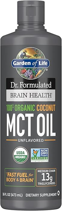 Garden of Life Dr. Formulated Brain Health 100% Organic Coconut MCT Oil 16 fl oz Unflavored, 13g ... | Amazon (US)