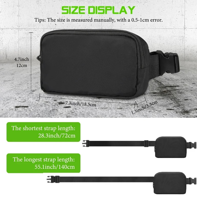 MoKo Fanny Packs for Women Men, Mini Belt Bag with Adjustable Strap, Small Nylon Crossbody Bag, B... | Walmart (US)