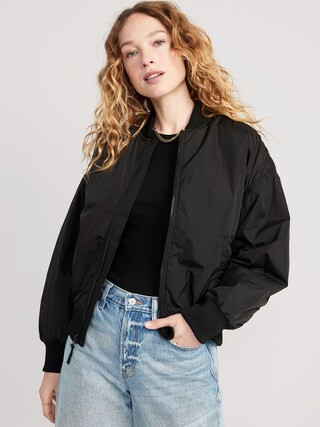 Oversized Bomber Jacket for Women | Old Navy (US)