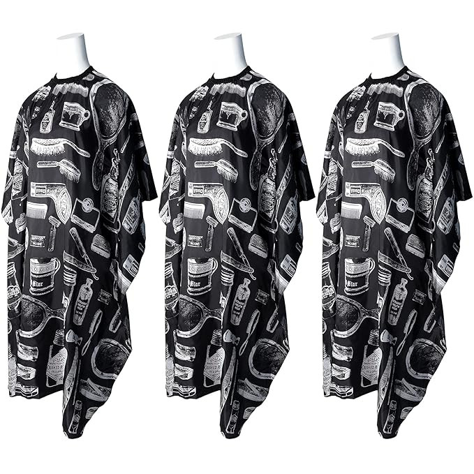FEBSNOW 3 Pcs Professional Barber Cape for Adults,Hairdressing Salon Cape for Styling Coloring Ha... | Amazon (US)
