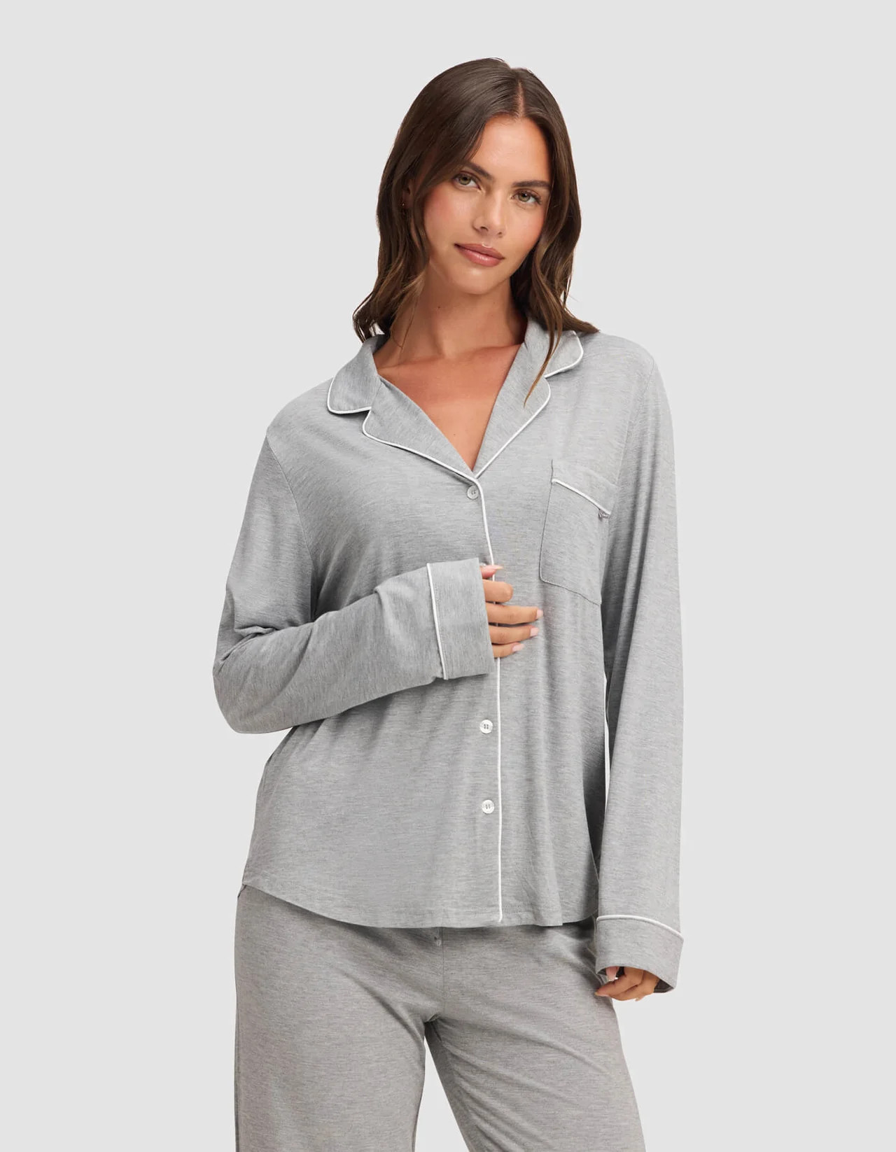 Women's Bamboo Stretch-Knit Long Sleeve Pajama Set | Cozy Earth