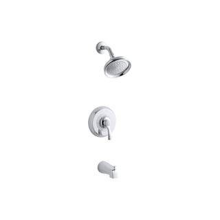 KOHLER Fairfax 1-Handle 1-Spray 2.5 GPM Tub and Shower Faucet with Lever Handle in Polished Chrom... | The Home Depot