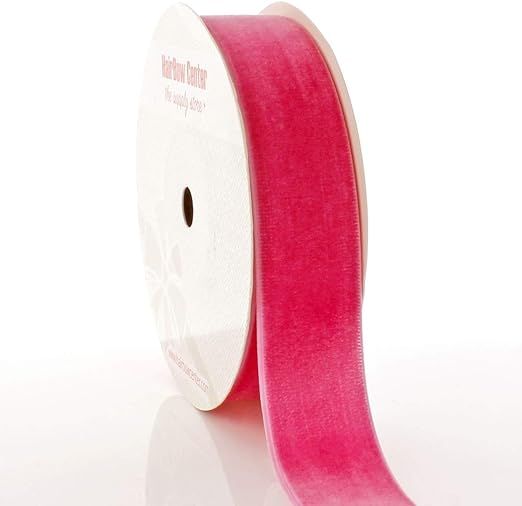 Amazon.com: HBC 1" Velvet Ribbon 175 Shocking Pink - 5 Yards | Amazon (US)