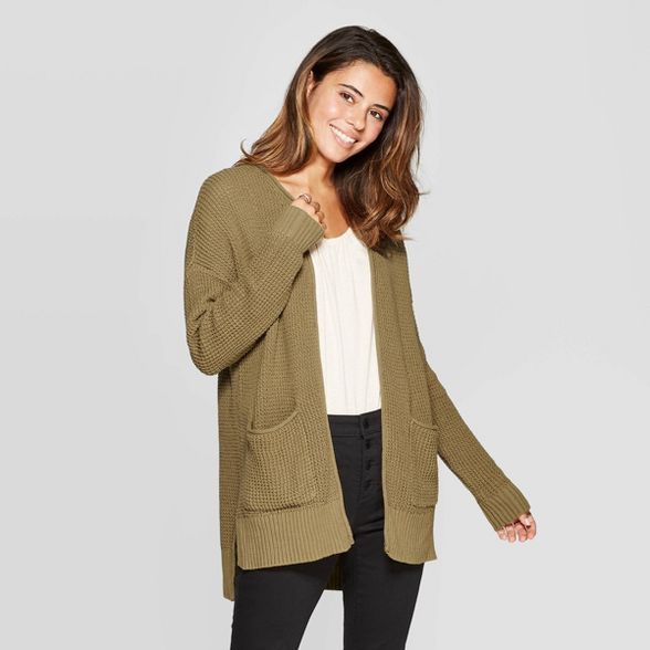 Women's Long Sleeve Open Layering Sweater with Side Slits - Universal Thread™ | Target
