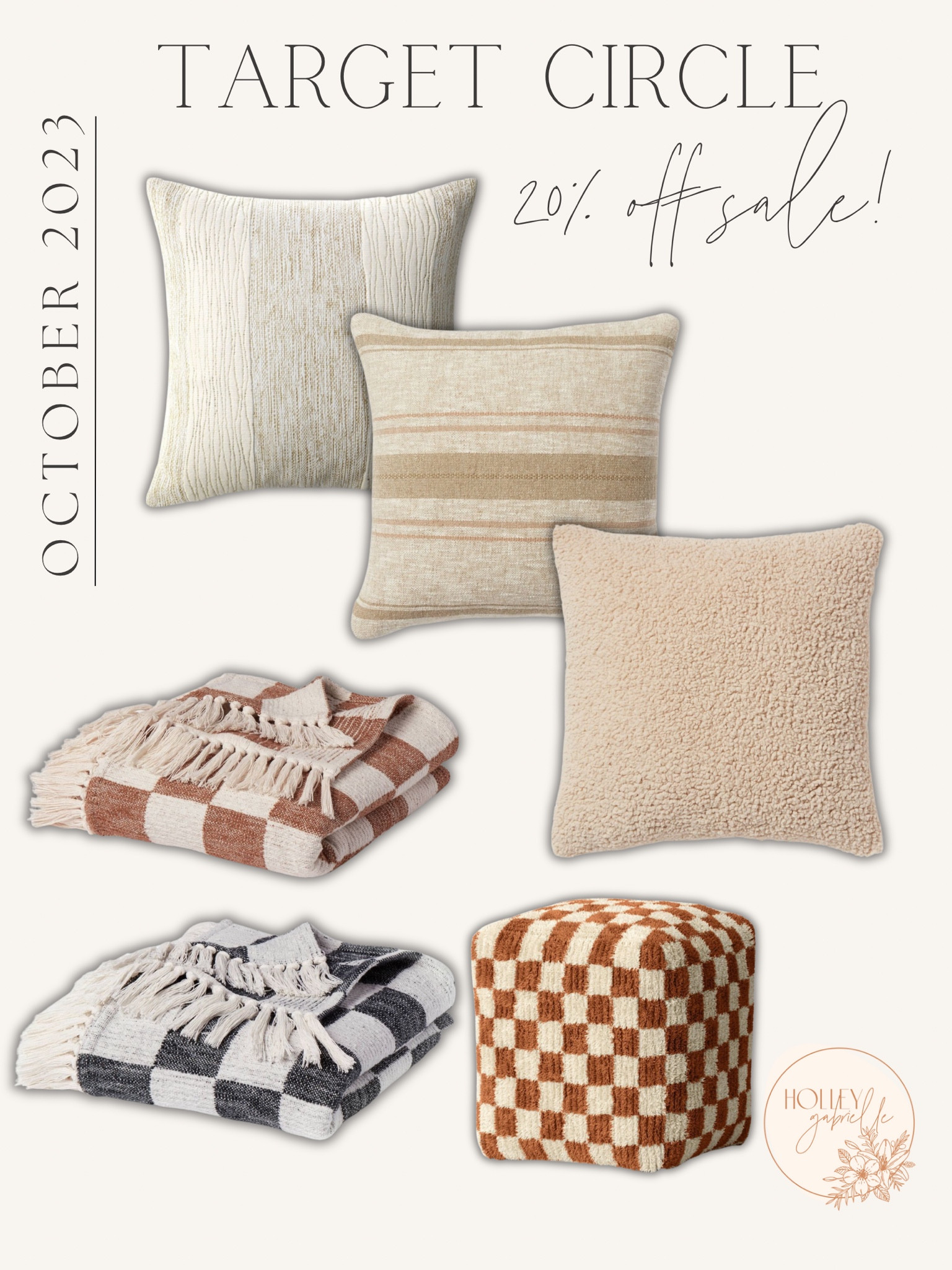 Target circle week home faves — I own all of these throw pillows & LOVE them! They’re super oversized and work for all seasons🍂🧸

Sale / 20% off / target finds / threshold / studio McGee / checker print / home / decor / cozy inspo / stripes / pouf / pillow / blanket / bedding 

#LTKSeasonal #LTKhome #LTKsalealert
