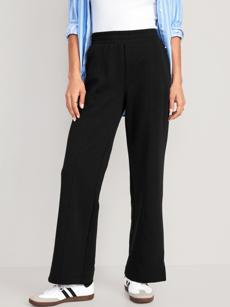 High-Waisted Dynamic Fleece Wide-Leg Trouser Pants for Women | Old Navy (US)