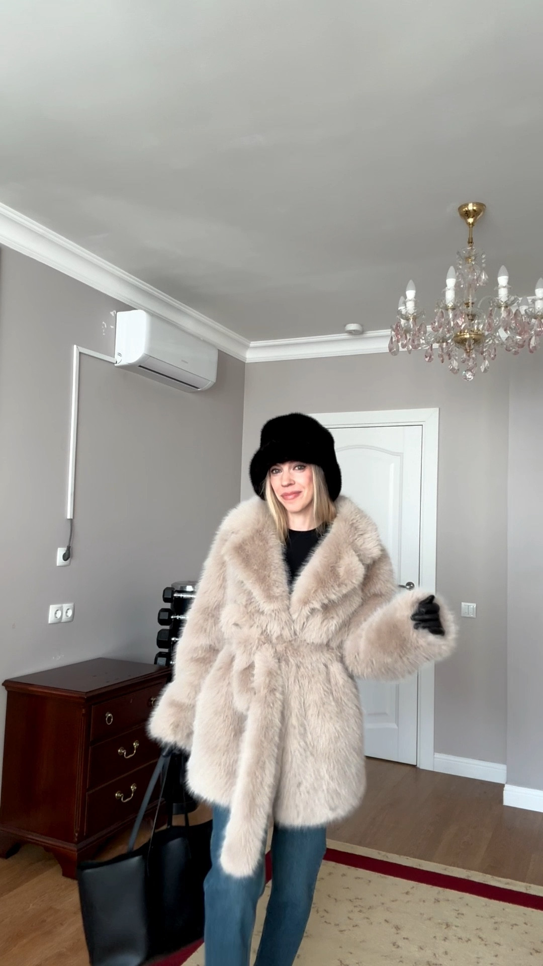 Cozy winter ootd, fur bucket hat, beige faux fur coat, Amazon tee, Zara mom
jeans (so flattering and go with any type of shoe - under $50!)

#LTKFindsUnder50 #LTKootd #LTKOver40