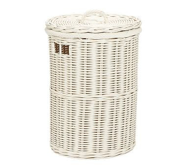 Round Sabrina Hamper, Simply White | Pottery Barn Kids