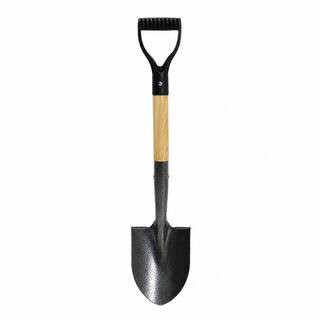 Steel Blade 28 in. Wood Handle Metal Blade Shovel Mini Short D-Grip for Kids and Adults Gardening Sand Snow Digging 1 | The Home Depot