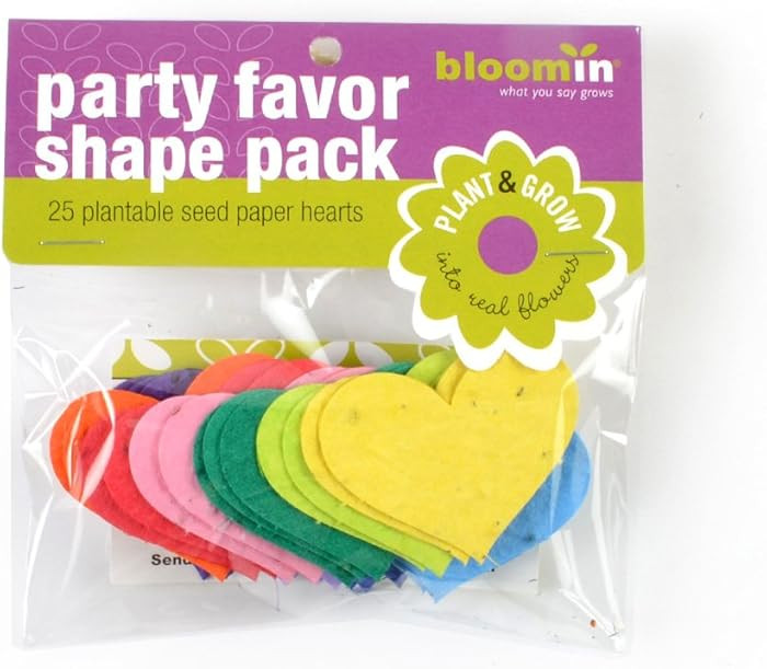 Bloomin Seed Paper Shapes Packs - Heart Shapes - 25 Shapes Per Pack - 2.3x1.8 {Color Mix} by Bloo... | Amazon (US)