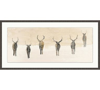 Approaching Herd Framed Print | Pottery Barn (US)
