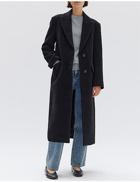 Ricki Wool Blend Coat Black | David Jones (Australia & New Zealand)