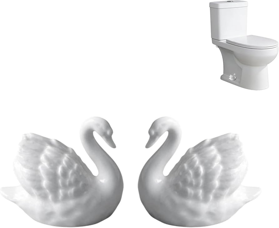 Elegant Swan Ceramic Toilet Bolt Caps | Amazon (US)