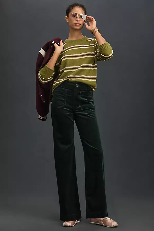 The Colette Corduroy Full-Length Wide-Leg Pants by Maeve | Anthropologie (US)