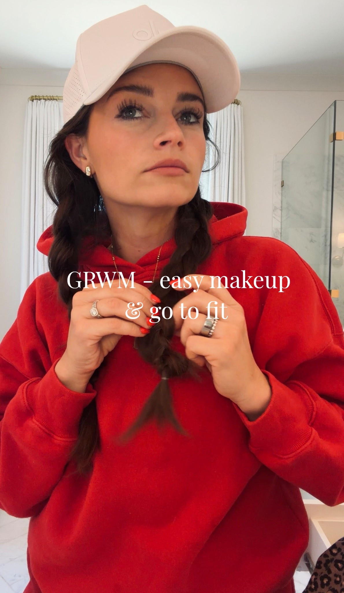 GRWM - quick make up & my favorite sweat set! Also loving this new hat from Alo 😍

#LTKgrwm #LTKootd #LTKmomlife