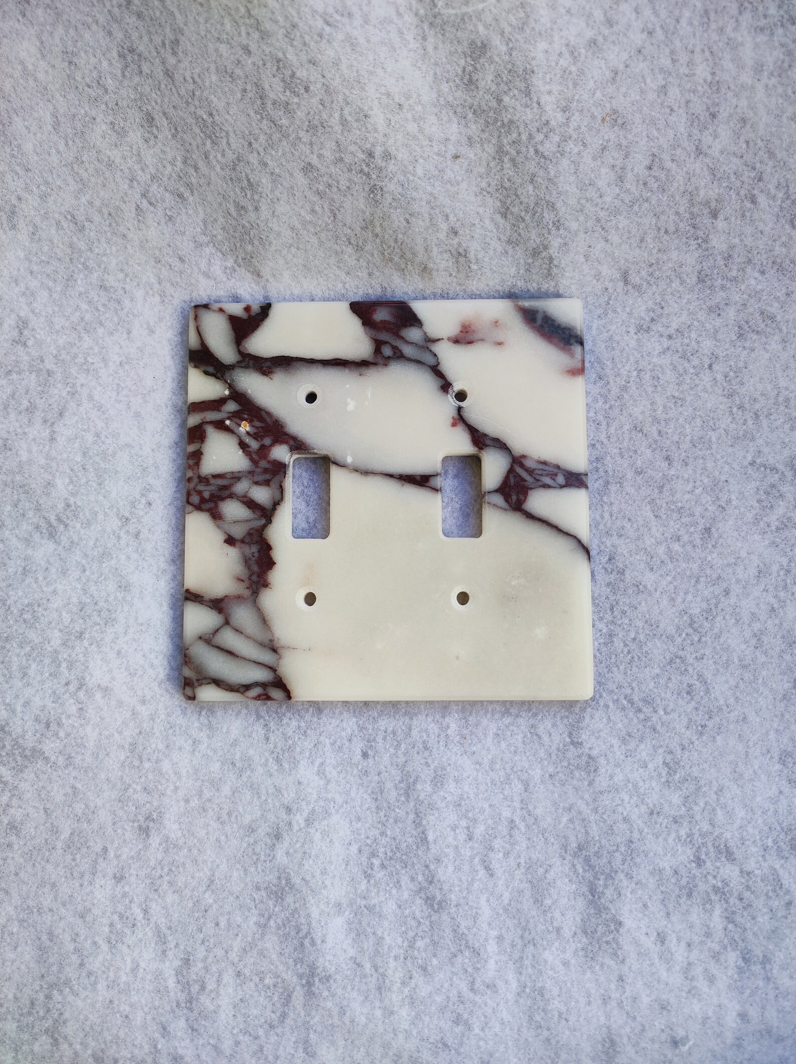 2-gang Toggle Wall Plate, VIOLA Marble,double Light Switch Plate Cover, Marble Switch Plate Cover... | Etsy (US)