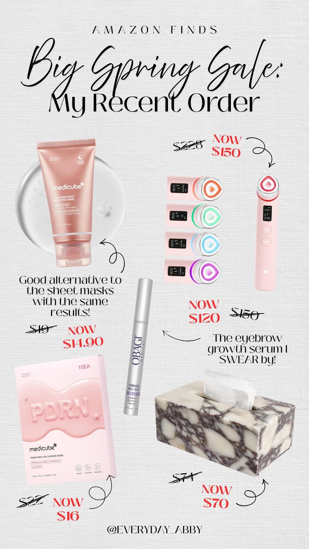 My recent order from the Amazon Big Spring Sale! Stocked up on all my self care favorites and grabbed this marble tissue cover while they were all at a fraction of the price ✨🛒 @amazon #ad #founditonamazon

#LTKgrwm #LTKootd