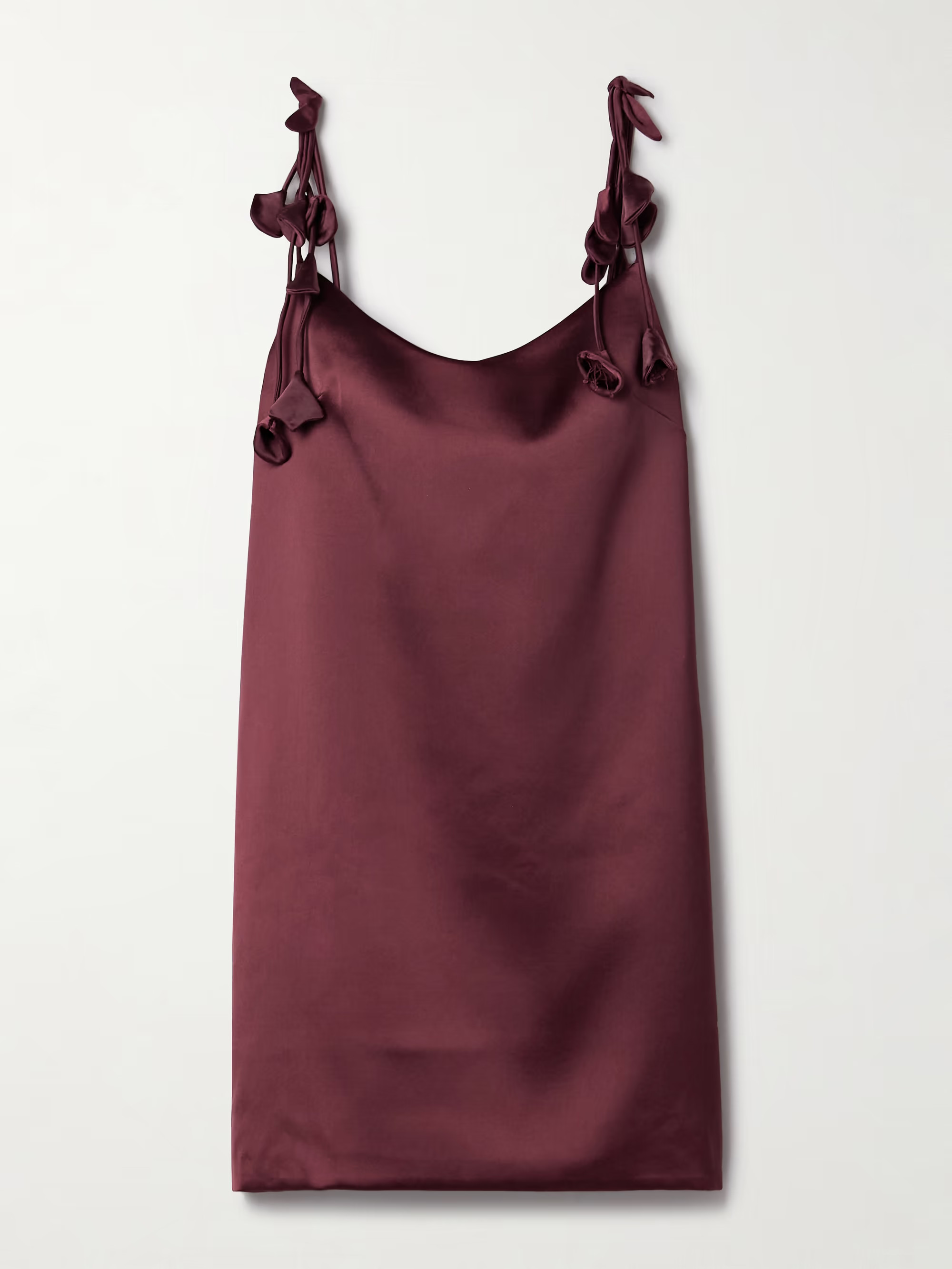 Appliquéd satin mini dress | NET-A-PORTER (US)