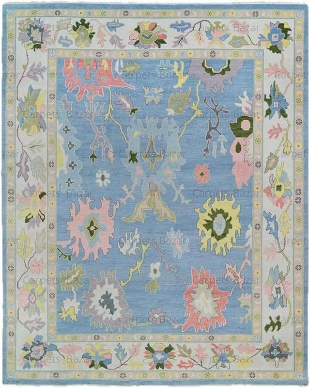 Hand-Tufted Oushak Wool Rug – Handmade Unique Turkish Traditional Design, Boho Inspired Rug in ... | Amazon (US)