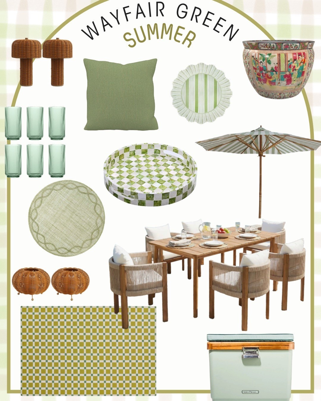 Fun patterns and green Summer decor 


#LTKSummer #LTKOutdoor #LTKhosting 

#LTKSeasonal #LTKHome