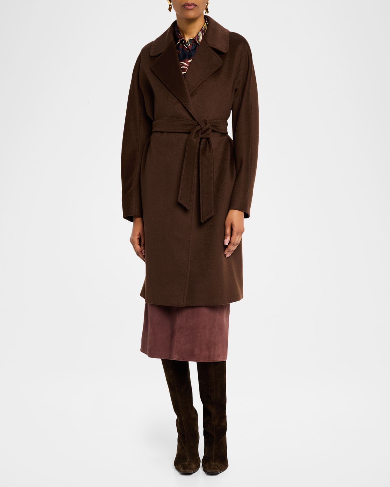 Corte Belted Wool Wrap Coat | Neiman Marcus