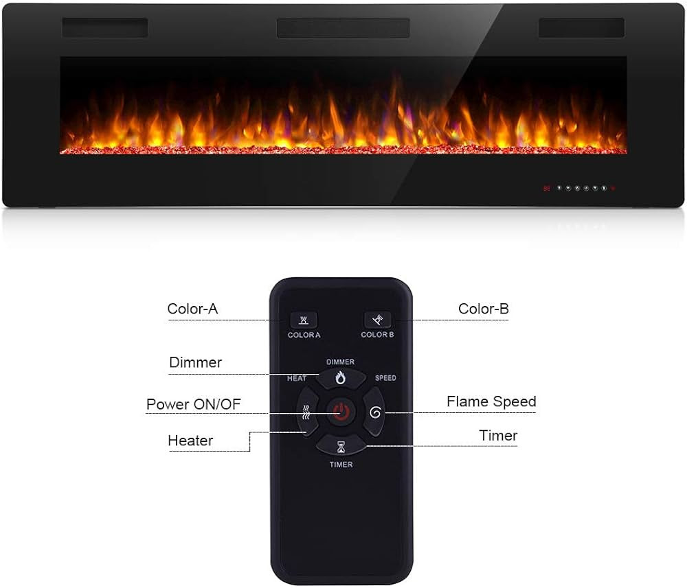 Antarctic Star 36 Inch Electric Fireplace in-Wall Recessed and Wall Mounted, Fireplace Heater and... | Amazon (US)