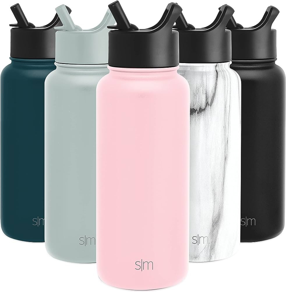 Simple Modern Water Bottle with Straw Lid Vacuum Insulated Stainless Steel Metal Thermos Bottles ... | Amazon (US)