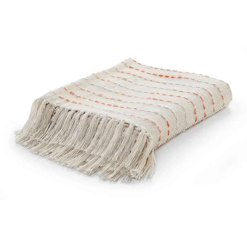 Faust Ombre Striped Handmade Woven Throw Blanket with Fringe | Wayfair North America