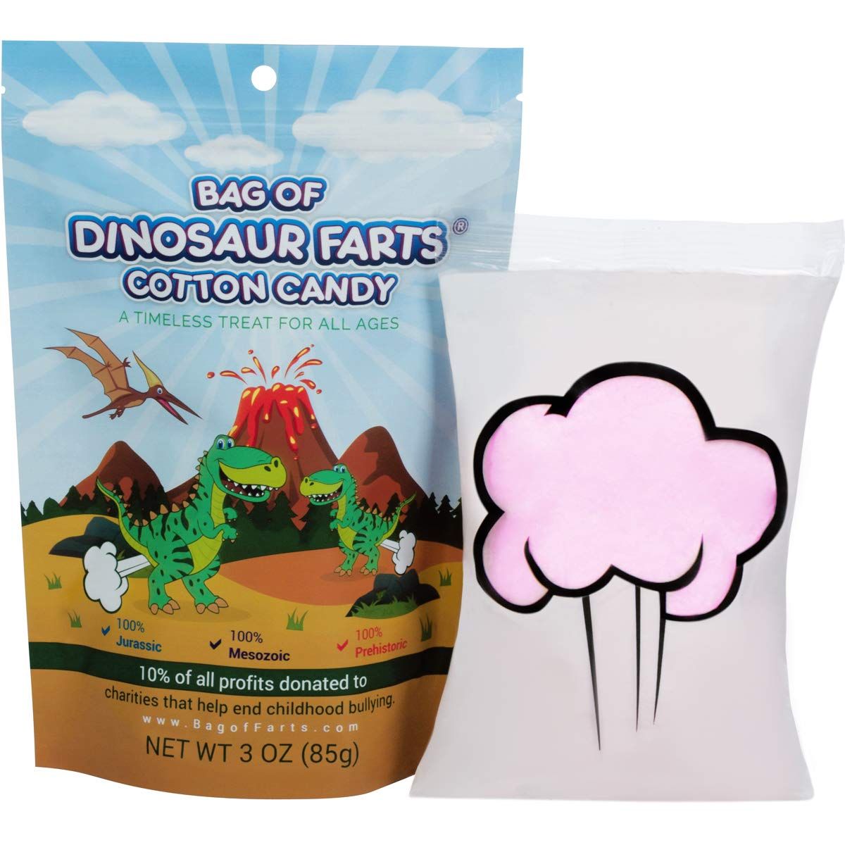 Bag Of Dinosaur Farts Cotton Candy Funny for All Ages Unique Birthday for Friends, Mom, Dad, Girl... | Amazon (US)