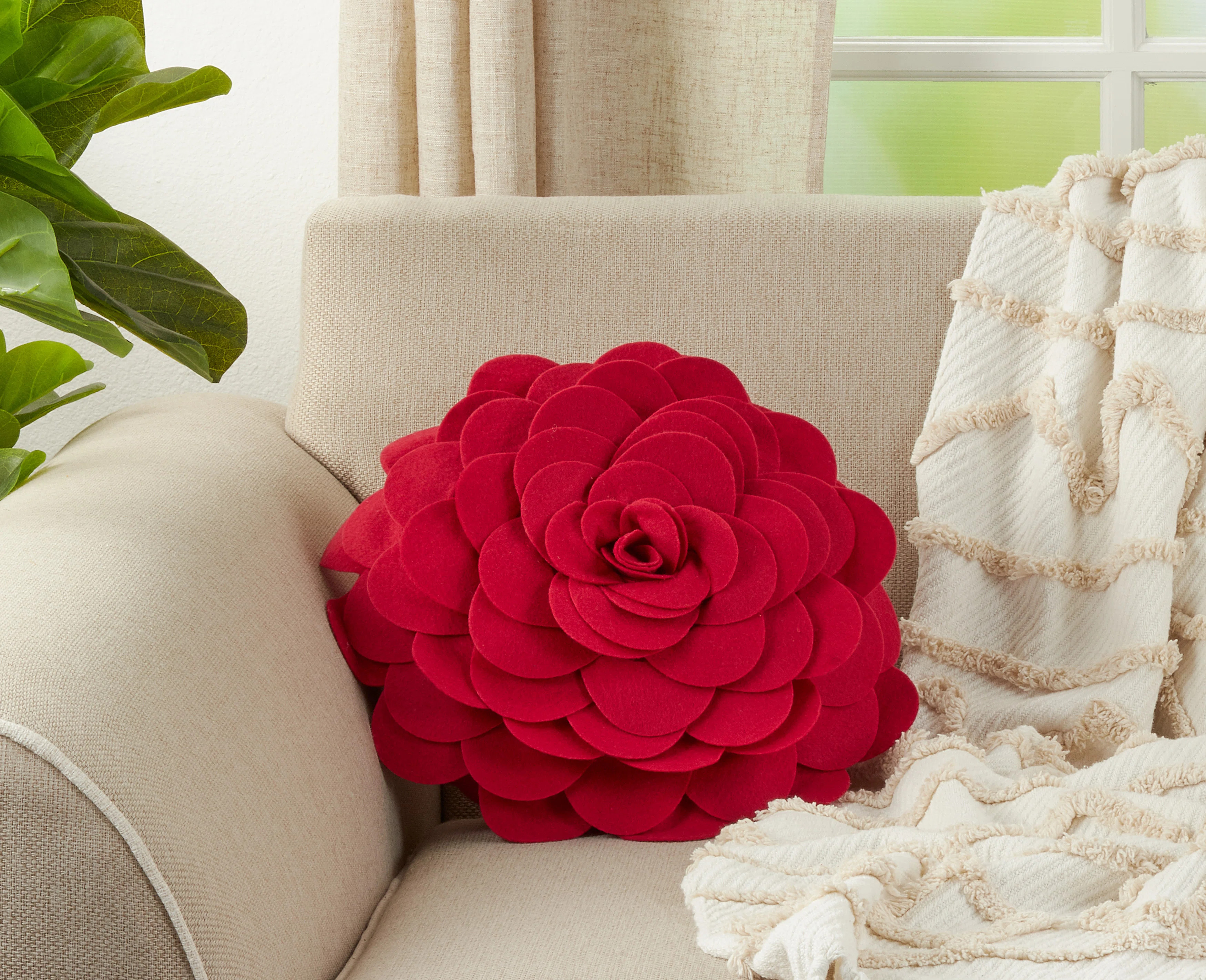 FlowerFloral Round Throw Pillow | Wayfair North America