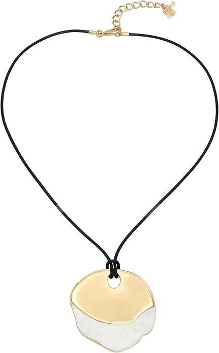 Robert Lee Morris Womens Molten Patina Pendant Leather Necklace | Amazon (US)