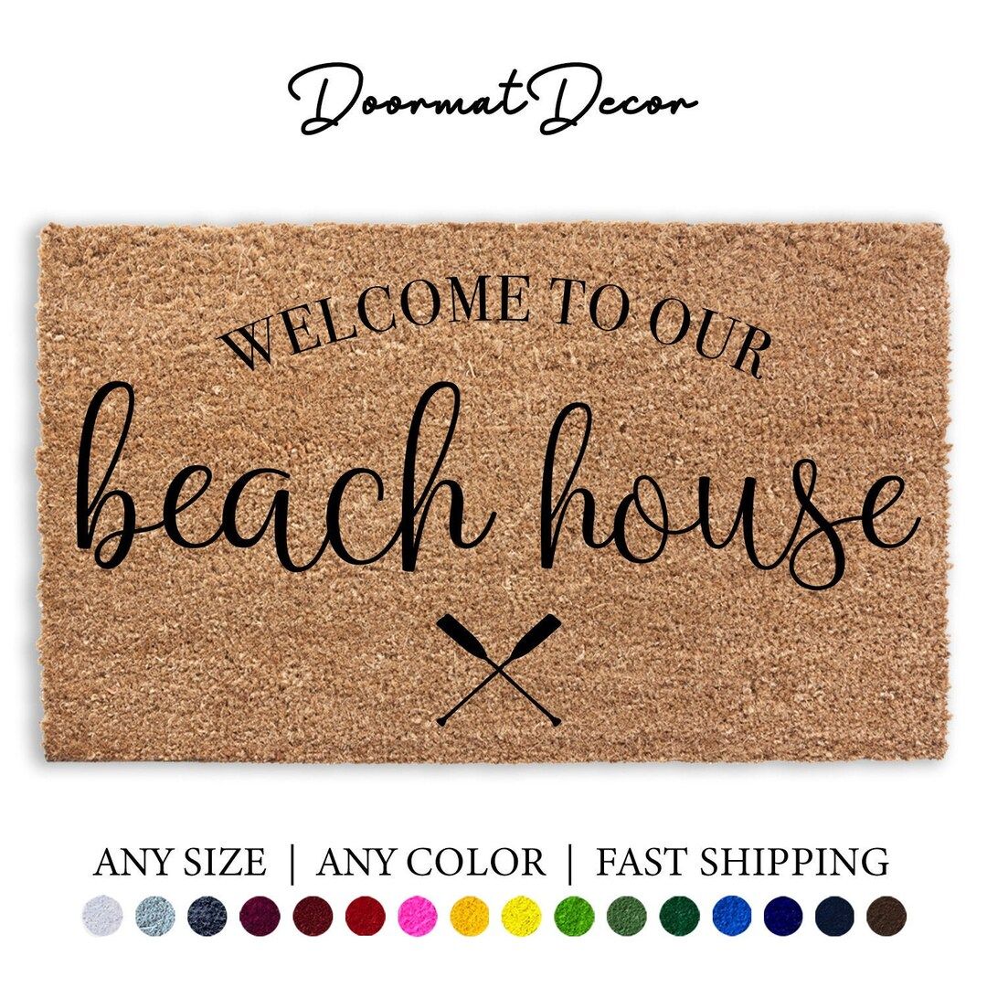 Welcome To Our Beach House Doormat, Oars Summer Beach Ocean Door Mat Outdoor Welcome Mat, Custom ... | Etsy (US)