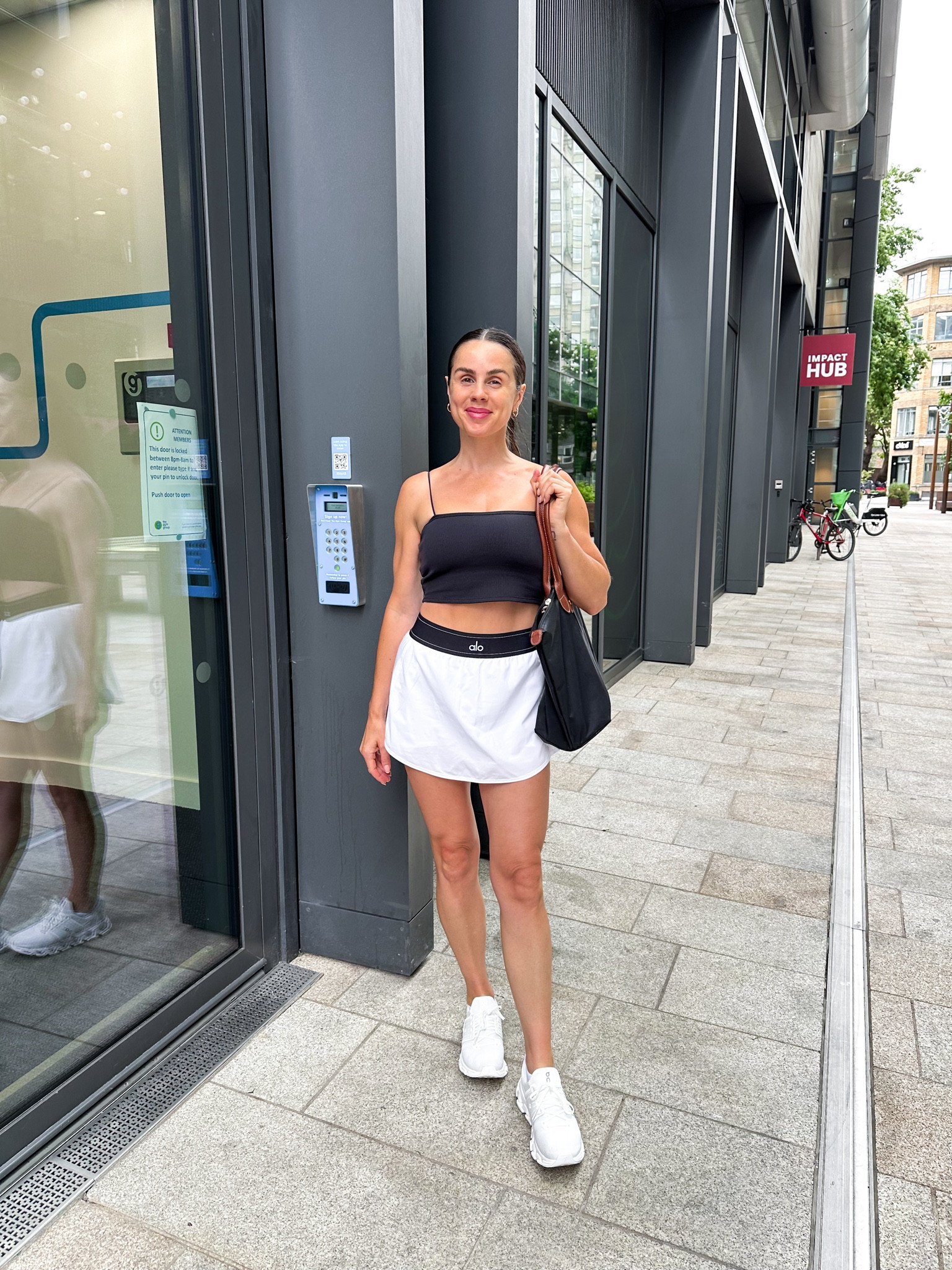 Work out outfit 🤍

Alo Yoga top & skirt, ON trainers ✨

#LTKuk #LTKfitness #LTKsummer